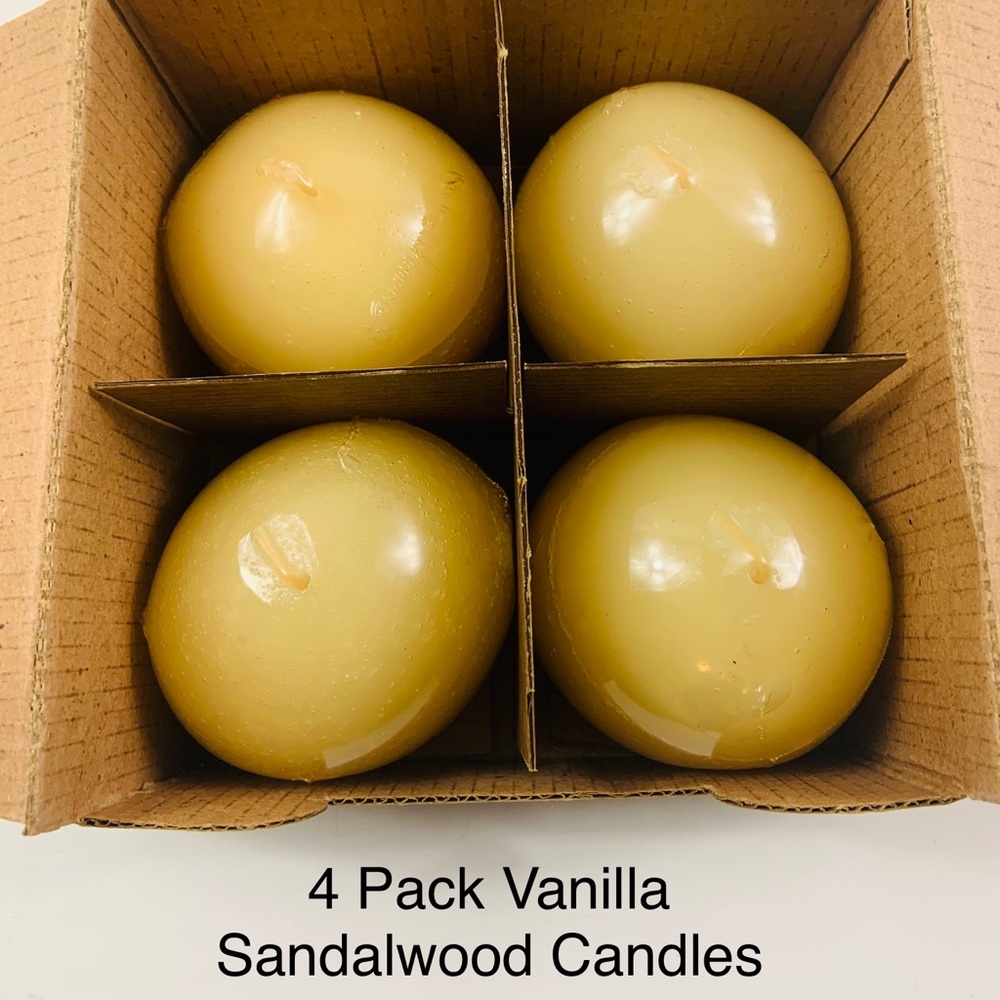 Brand New (4) Vanilla Sandalwood Candles